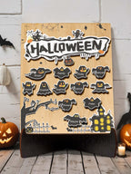 Personalized Hallowmas Wooden Ornament with Name Ghost Plaque for Halloween Gift
