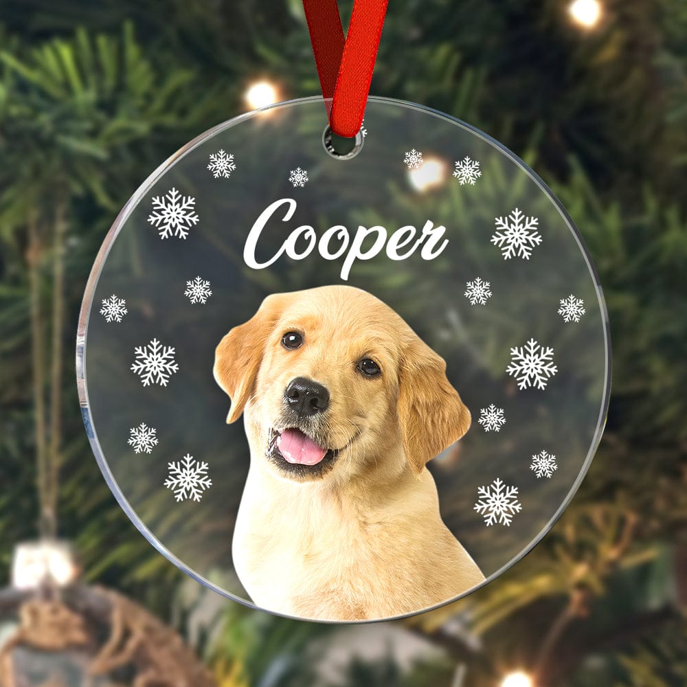 Photo Ornament Christmas Sympathy Gift for Loss of Dog Meaningful Keepsake Detail