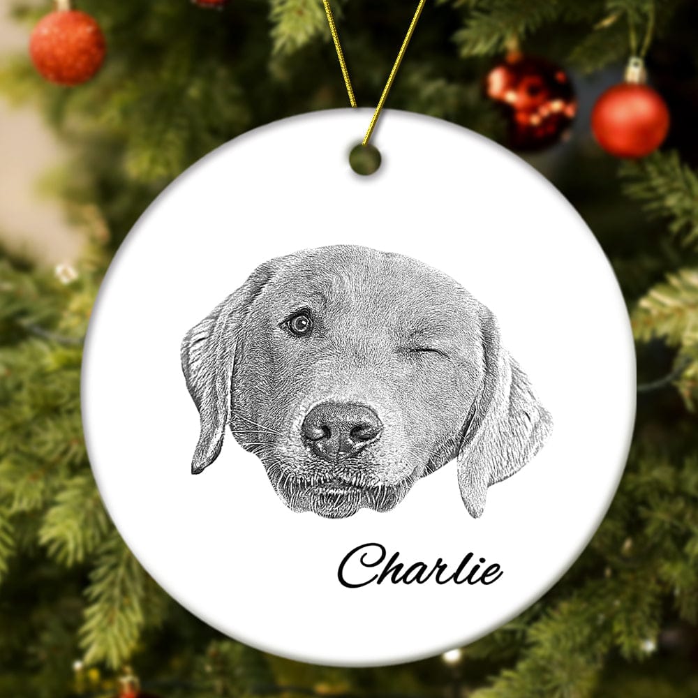 Acrylic Personalized Photo and Name Ornament Christmas Sympathy Gift for Loss of Dog
