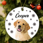 Ceramic Photo Ornament Personalized Photo and Name Meaningful Keepsake Detail
