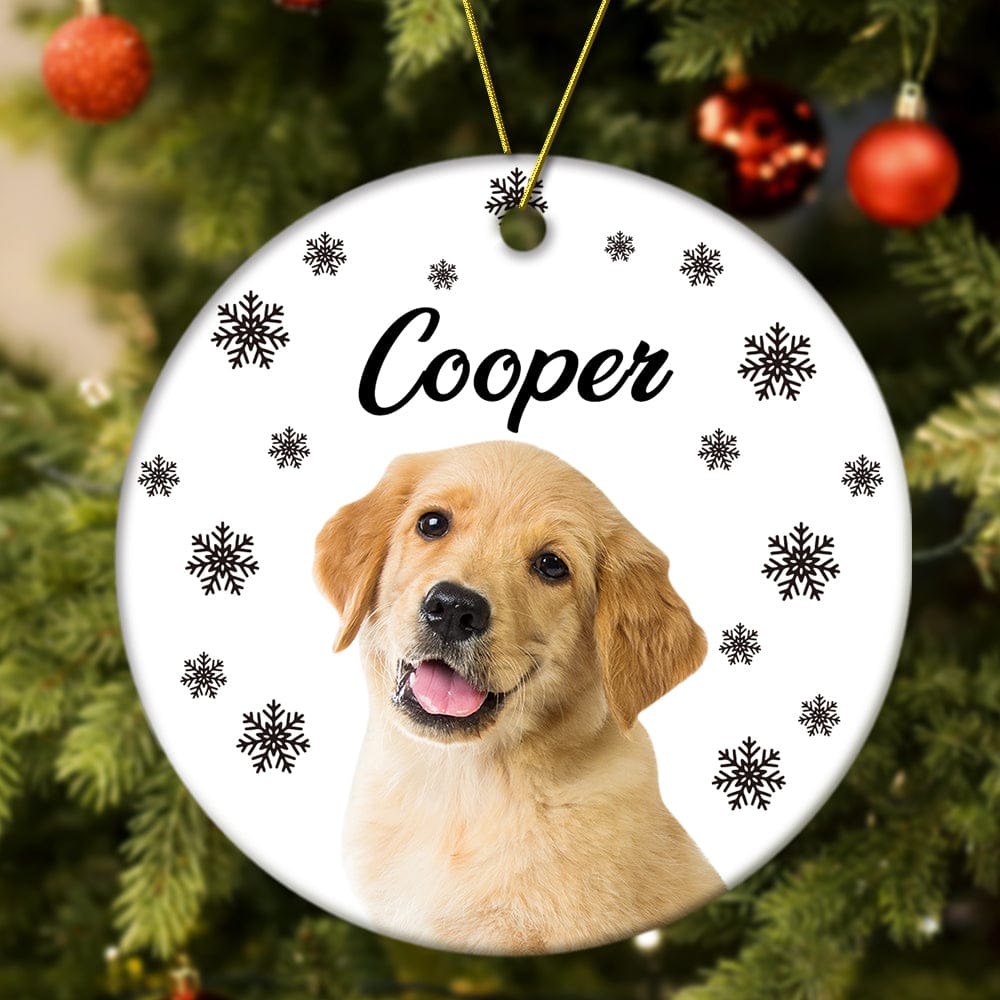 Ceramic Photo Ornament Personalized Photo and Name Meaningful Keepsake Detail