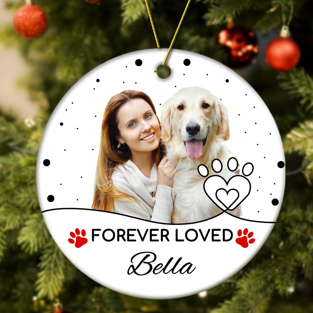 Acrylic Personalized Photo and Name Photo Ornament Christmas Sympathy Gift for Loss of Dog
