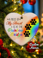 dog rainbow bridge memorial ornament personalized design hanging keepsake detail view fourteen
