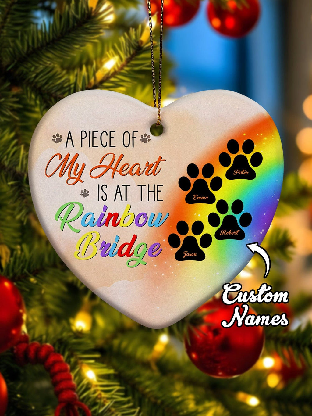 ornament personalized design dog rainbow bridge memorial hanging keepsake design preview fifteen