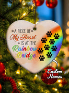 dog rainbow bridge memorial ornament personalized design hanging keepsake product preview