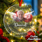 ornament personalized photo with name acrylic christmas remembrance