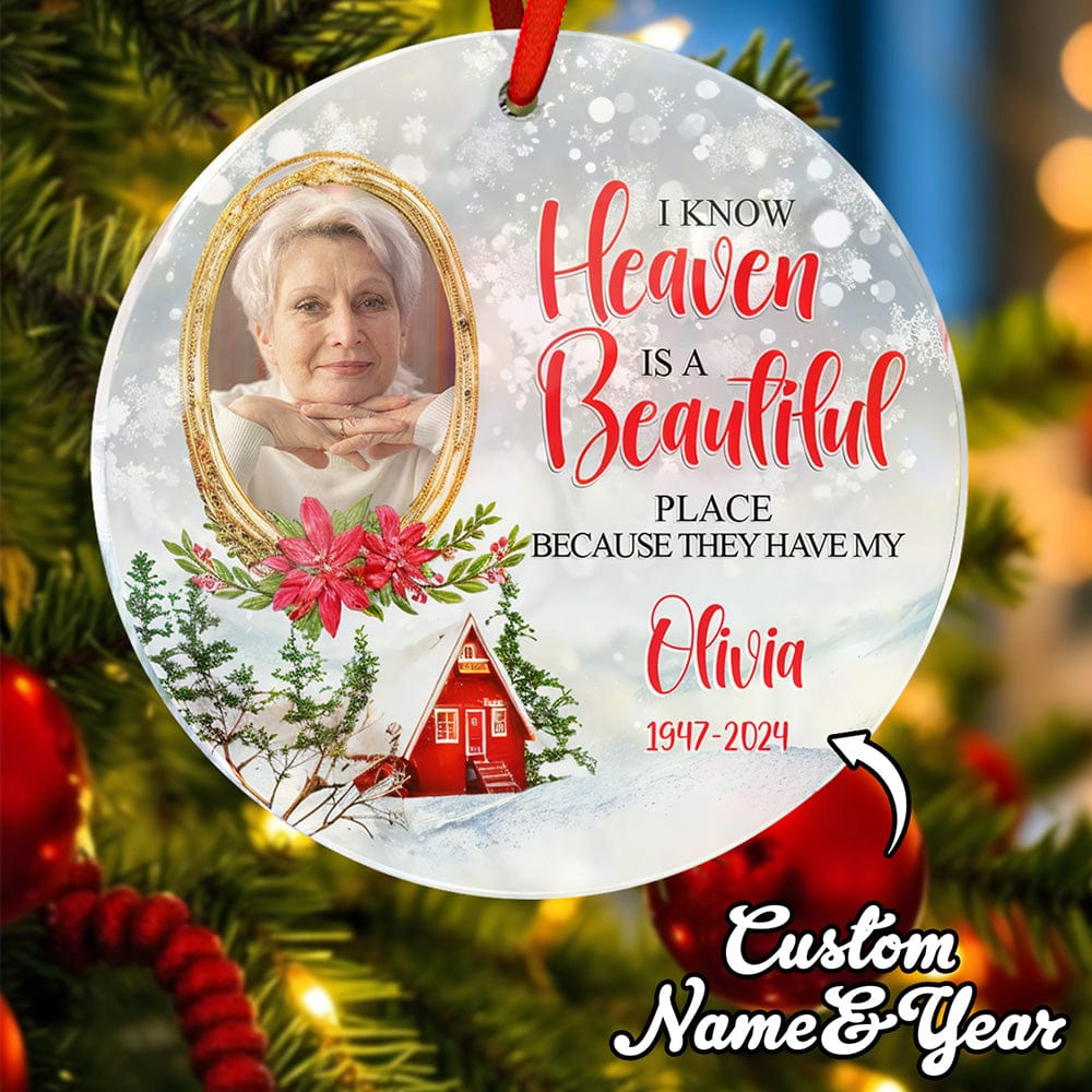 personalized photo with name ornament remembrance gift