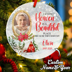 personalized photo with name ornament remembrance gift