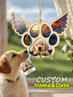 personalized photo suncatcher ornament loss of dog gift window hanging keepsake personalized preview