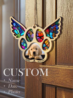 suncatcher ornament personalized photo loss of dog gift window hanging keepsake design preview fifteen