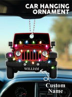 Personalized Car Ornament with Name Acrylic Christmas Ornament for Christmas Gift