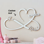 Custom Text Love Infinity Wedding Metal Sign Personalized Names and Date Home Wall Decoration