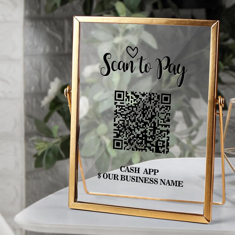 Custom QR Code Sign Template Scan to Pay Sign