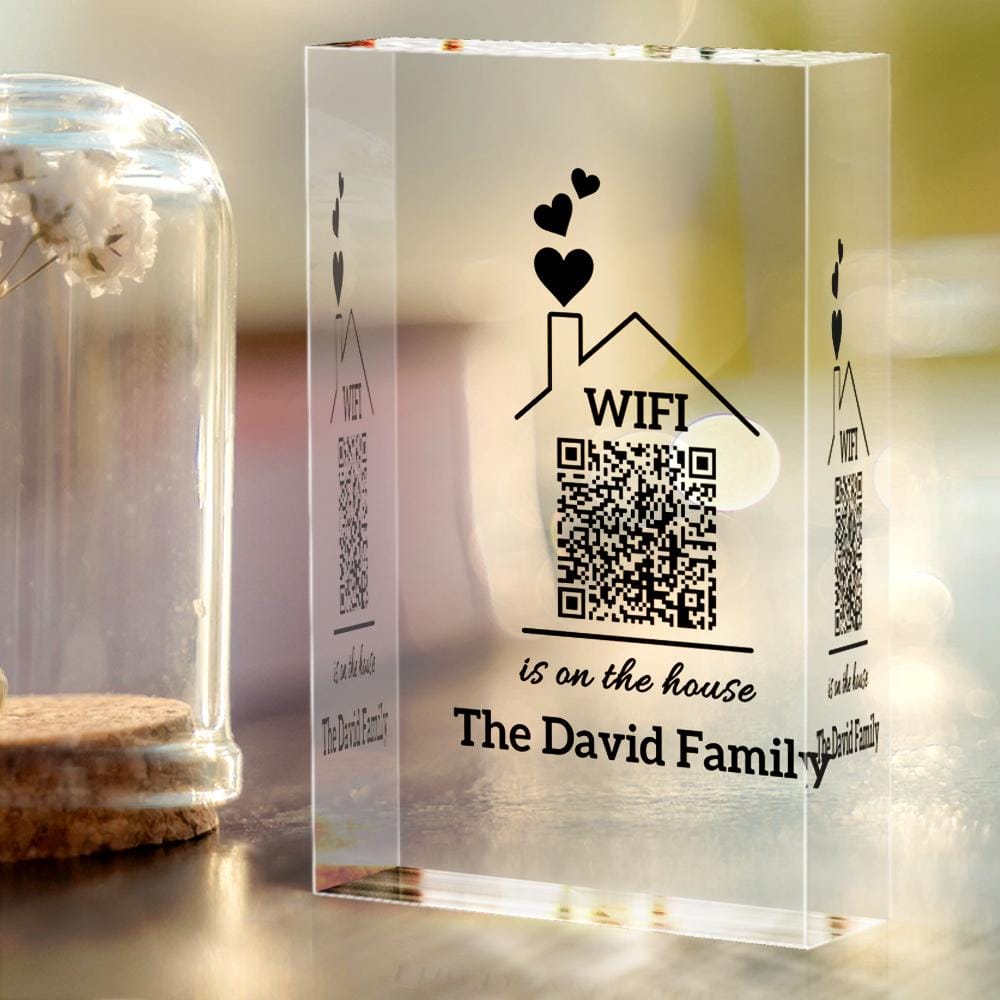 Personalised Wifi Sign QR Code Scanner Guest Wifi Password New Home Decor