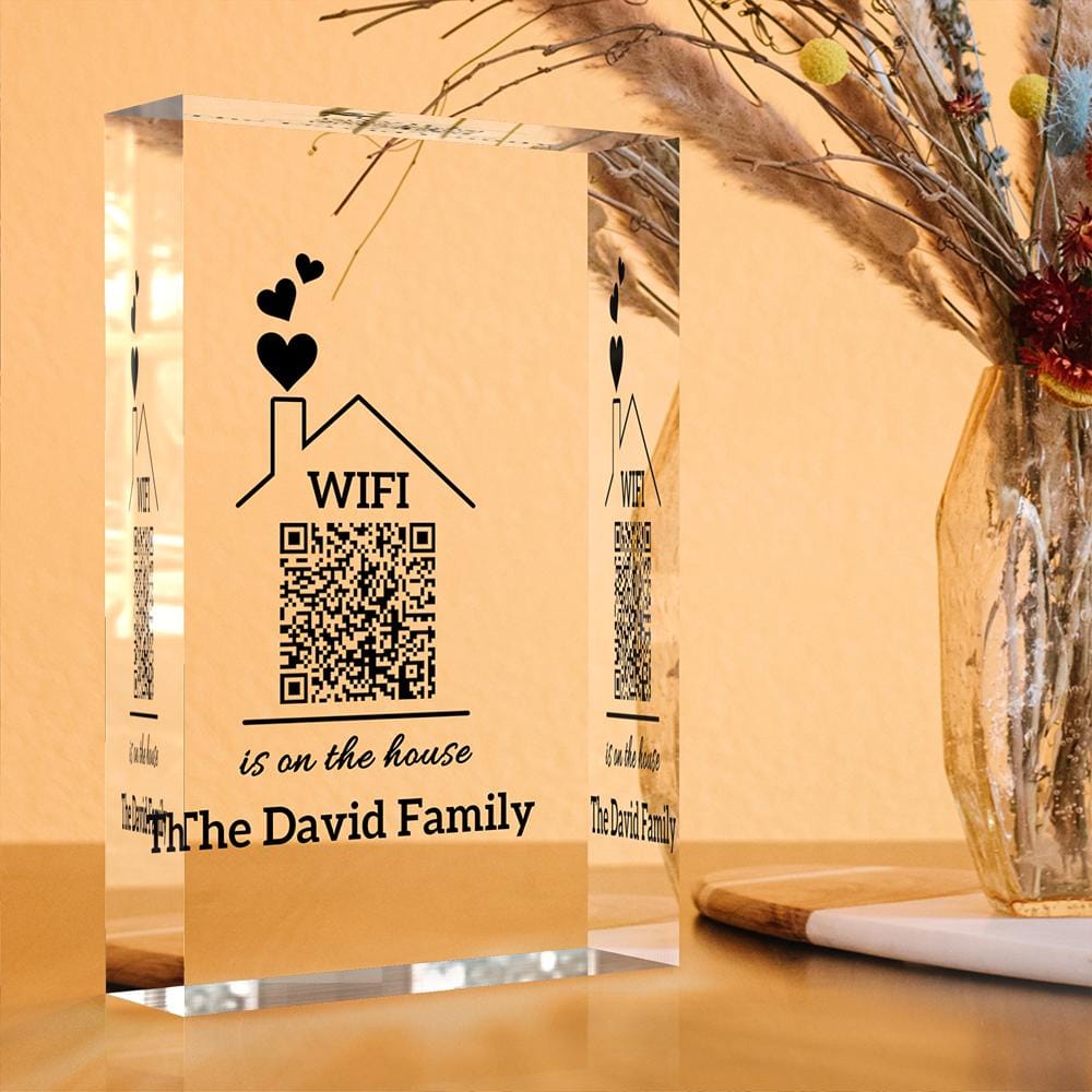 Personalised Wifi Sign QR Code Scanner Guest Wifi Password New Home Decor