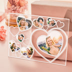 Love Heart Custom Photo Black Lamp Multiphotos Night Light