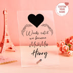 Custom Acrylic Plaque With Names Wedding Gifts Anniversary Gifts