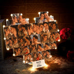 Custom Heart Photo Lamp Wall Art Decor Personalised Album Gift For Valentine's Day