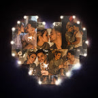 Custom Heart Photo Lamp Wall Art Decor Personalised Album Gift For Valentine's Day