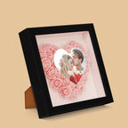 Custom Photo Flower Shadow Box Personalized Heart Flower Shadowbox Frame Gift