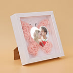 Custom Photo Flower Shadow Box Personalized Heart Flower Shadowbox Frame Gift