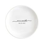 Custom Engagement Ring Dish Personalized Wedding Ring Dish Ceramic Jewelry Dish Ring Holder Bridesmaid Gift