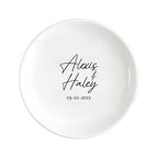 Custom Engagement Ring Dish Personalized Wedding Ring Dish Ceramic Jewelry Dish Ring Holder Bridesmaid Gift