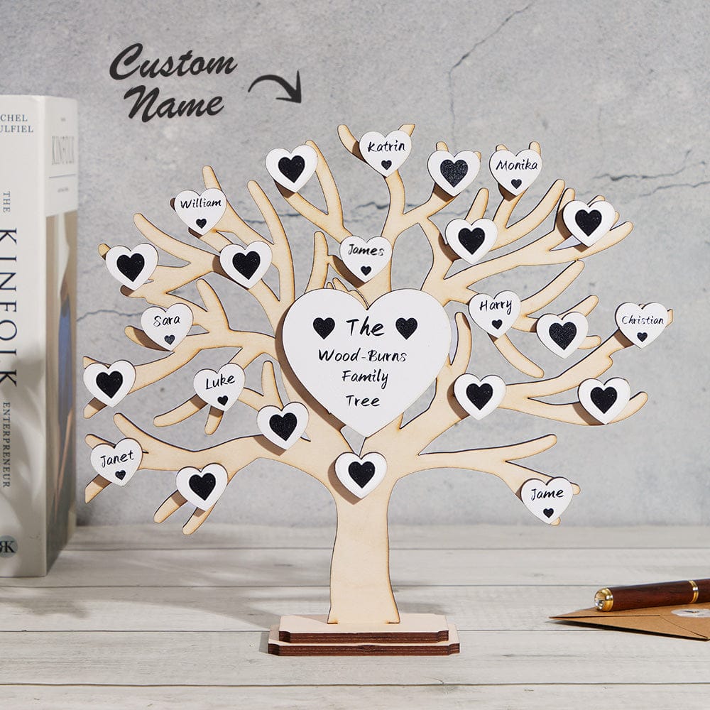 custom name wooden engraved desk decor as a new home gift