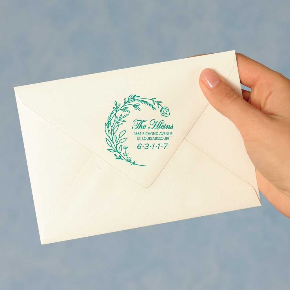 Personalized Address Stamp Self Inking Stamp 5 Colors for Wedding