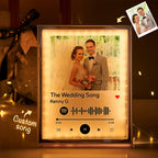 Scannable Song Plaque Night Light, Personalized Music Code Mirror Decor, Scan to Play Song Gift for Her