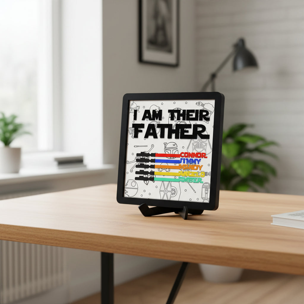 name light saber i am their father wooden sign father s day gifts custom gift for dad personalized gift