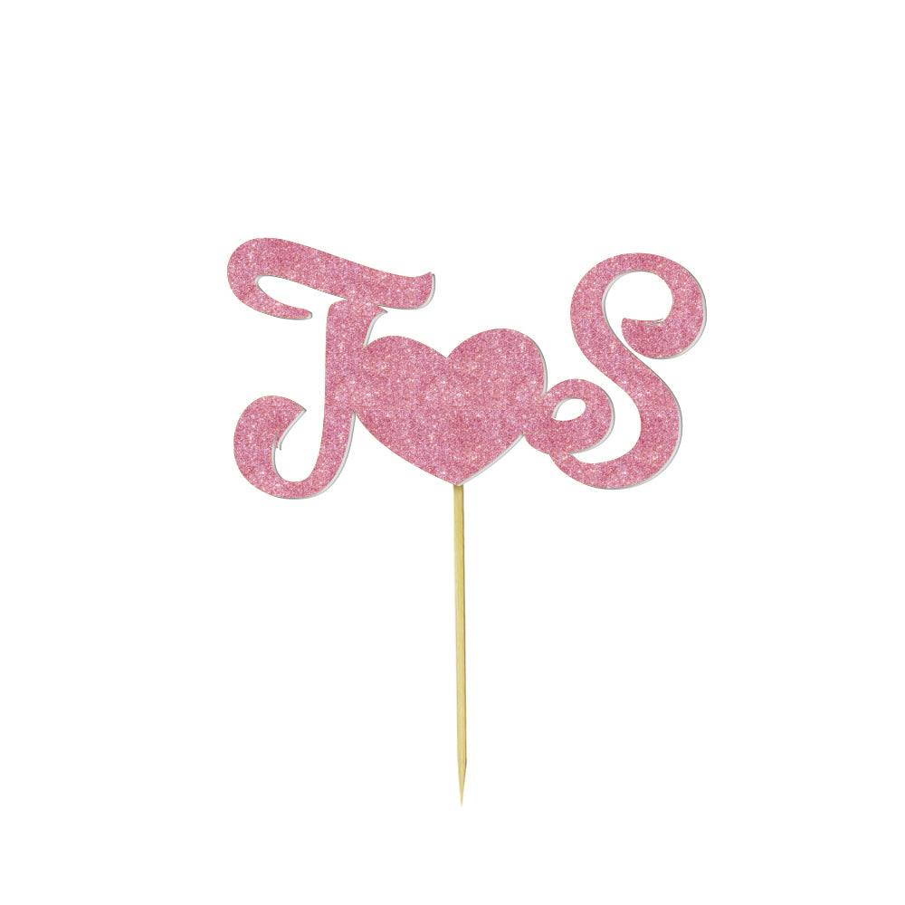 Personalized Text Wedding Cake Birthday Cake Topper - Custom Name Decoration