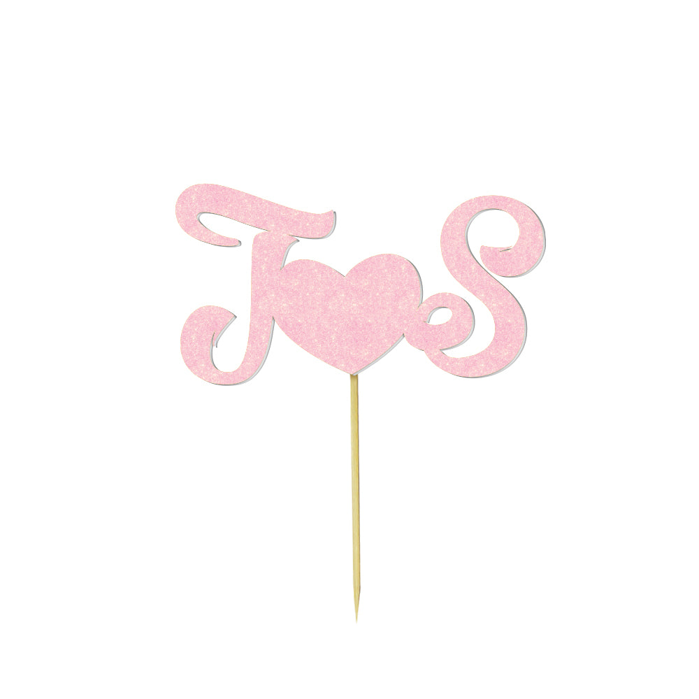 Personalized Text Wedding Cake Birthday Cake Topper - Custom Name Decoration