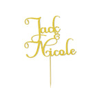 Personalized Text Wedding Cake Birthday Cake Topper - Custom Name Decoration