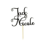 Personalized Text Wedding Cake Birthday Cake Topper - Custom Name Decoration