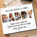 Custom Daddy Photo Frame Personalized Letter Photo Collage Frame Gift for Dad