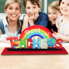 Personalized Rainbow Teacher Appreciation Acrylic Table Sign