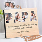 Custom Daddy Photo Frame Personalized Letter Photo Collage Frame Gift for Dad