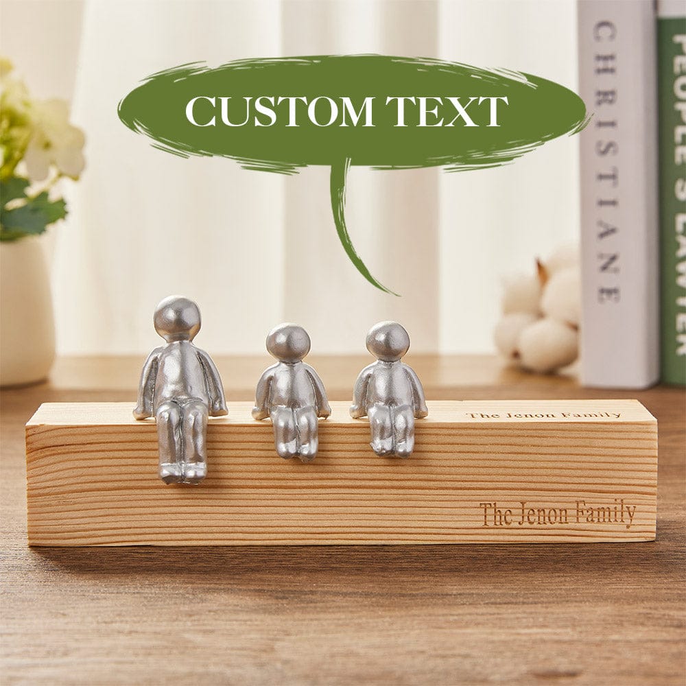 Custom Engraved Family Combination Metal Sculpture Figurines