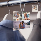 Photo Air Freshener Custom Collage Photo Rearview Mirror Ornament Gift for Friends