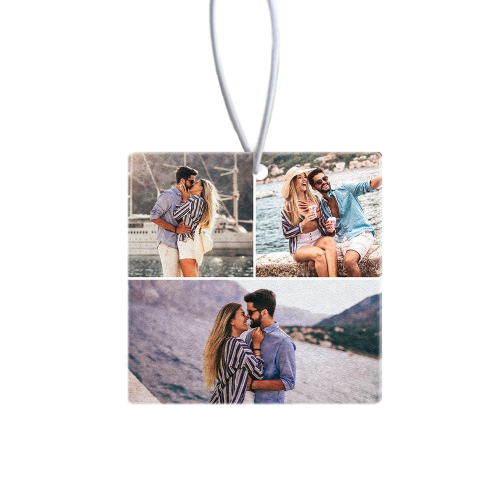 Photo Air Freshener Custom Collage Photo Rearview Mirror Ornament Gift for Friends