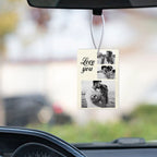 Custom Collage Photo Car Air Freshener Rearview Mirror Ornament Rectangle Air Freshener