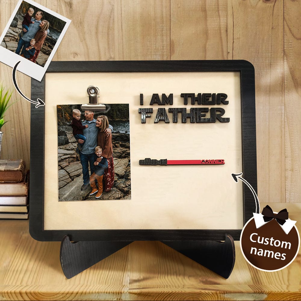 lightsaber i am their father wooden sign gift for dad ornament for dad personalized gift photo
