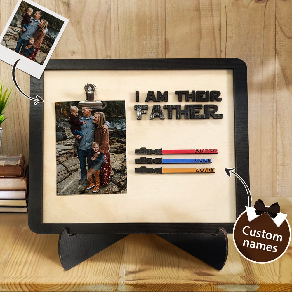 lightsaber i am their father wooden sign gift for dad ornament for dad personalized gift