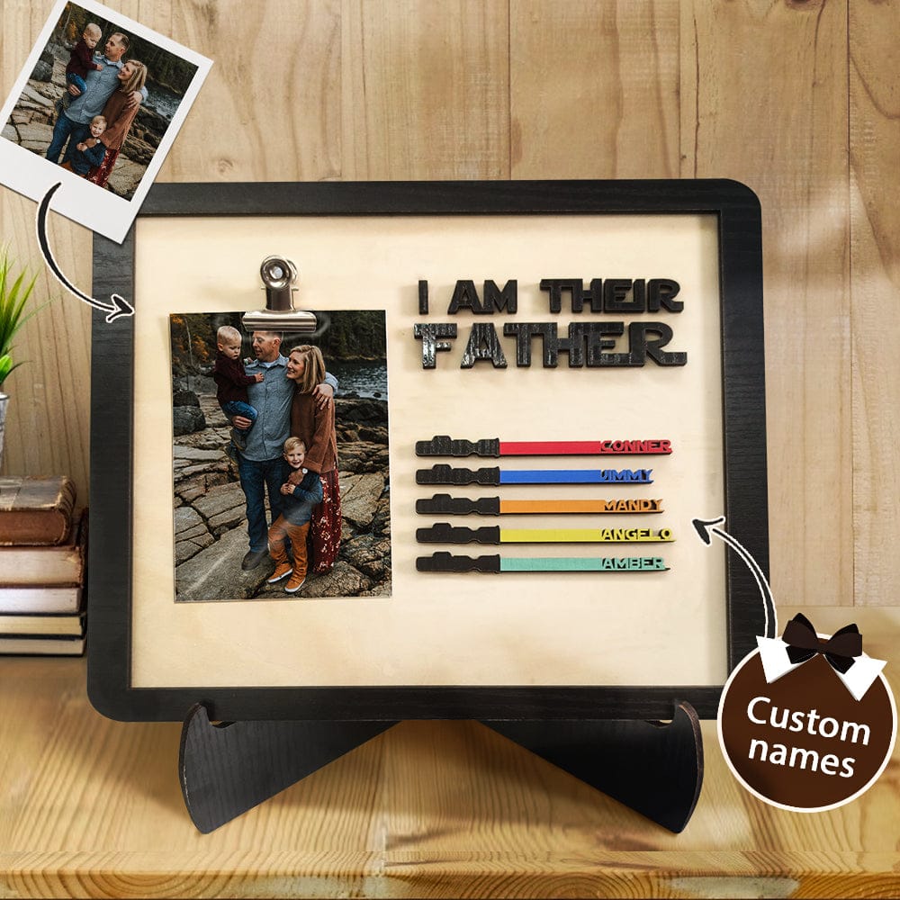 anniversary surprise ornament for dad inspired by lightsaber i am their father wooden sign gift for dad