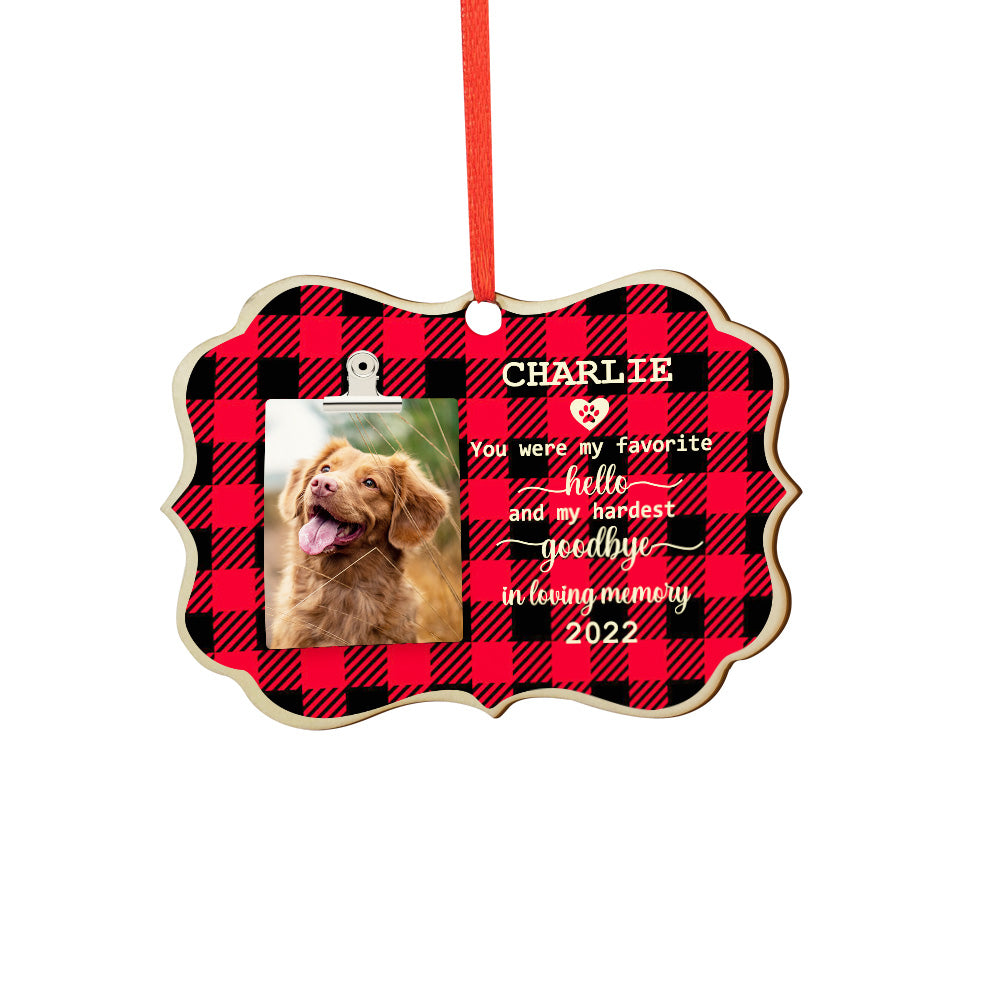 christmas ornament personalized design loss of dog gift hanging keepsake photo preview