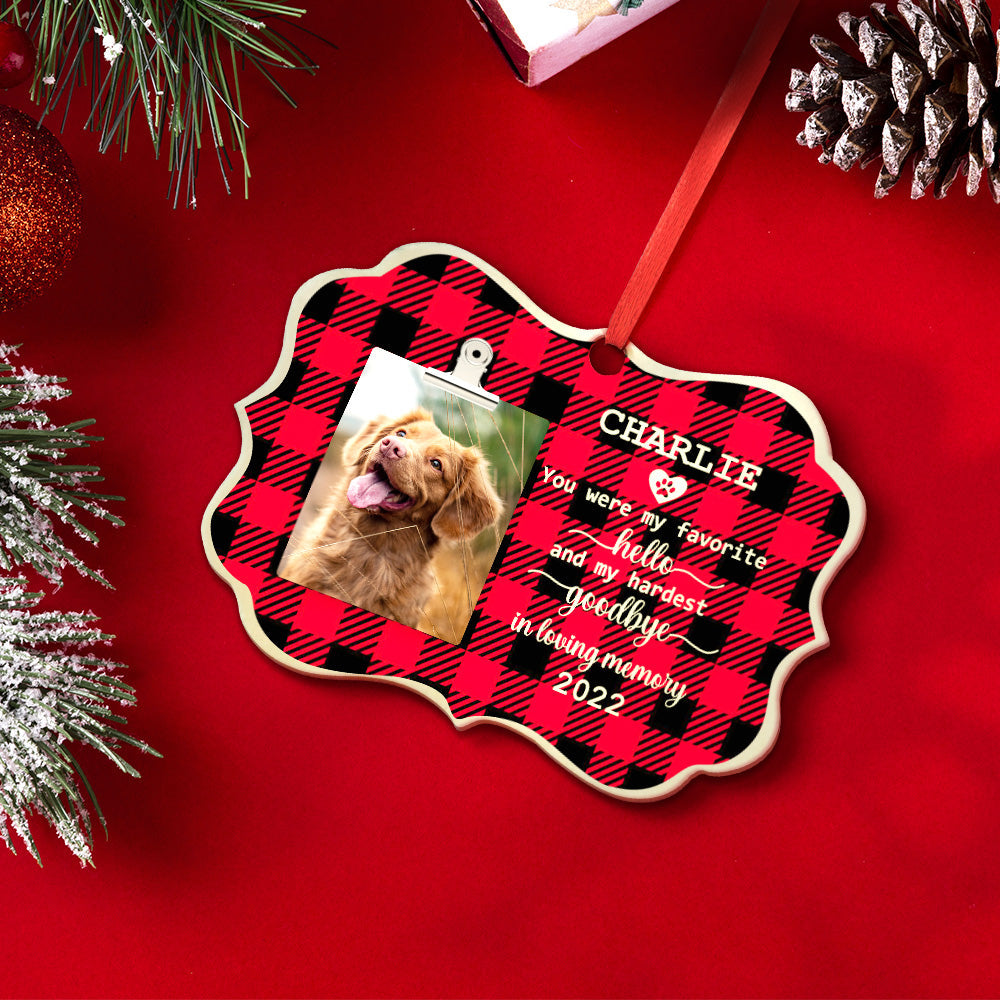 personalized design loss of dog gift christmas ornament hanging keepsake custom sample