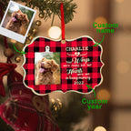 personalized design loss of dog gift christmas ornament hanging keepsake close detail