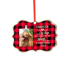 loss of dog gift christmas ornament personalized design hanging keepsake detail view