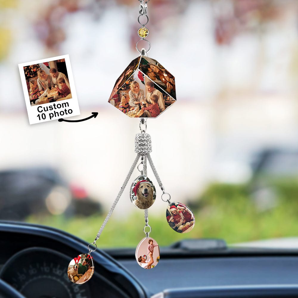 Custom Car Pendant Photo Car Hanging Ornaments Car Accessories Gifts for Dad Drivers